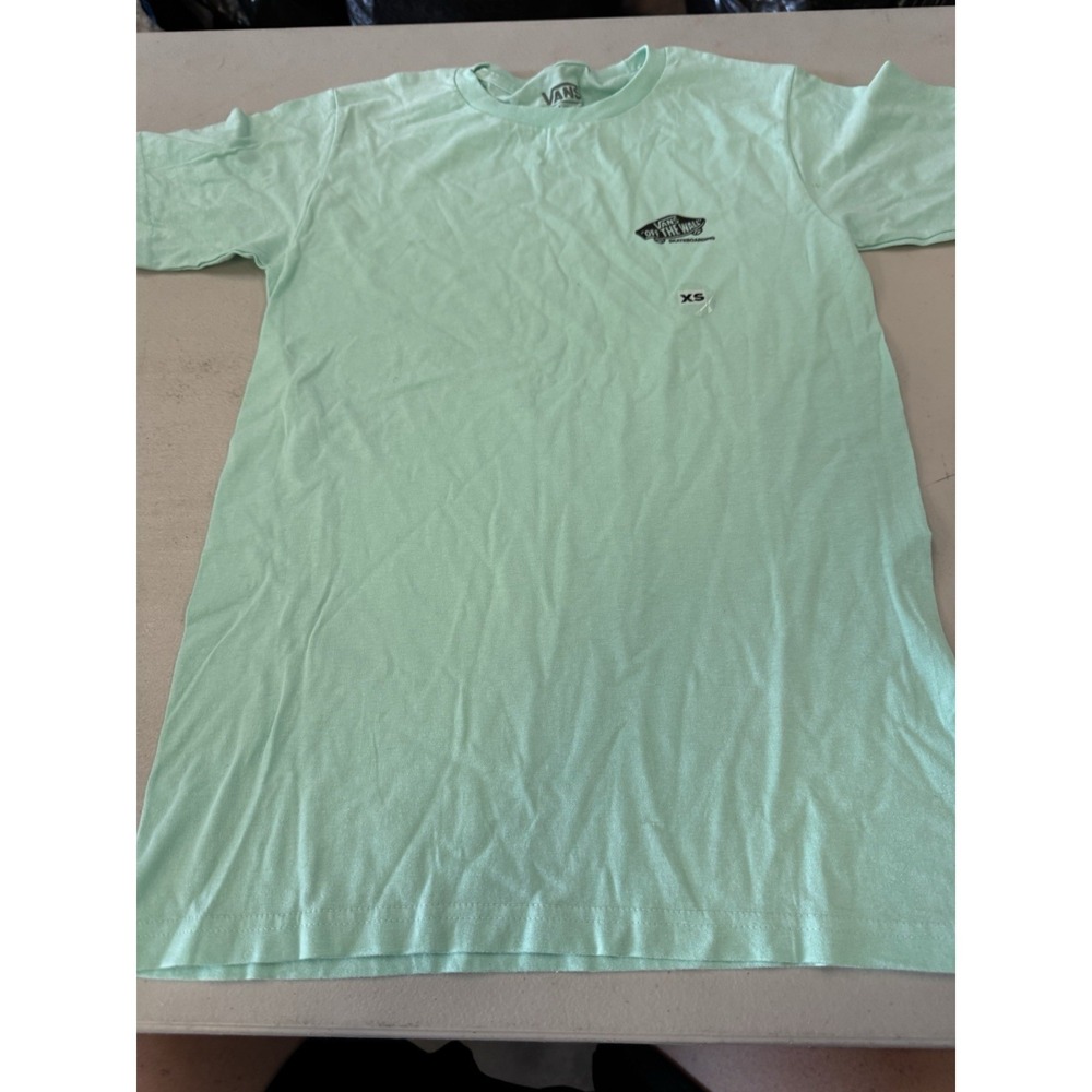 NEW Vans Todd Francis Tshirt Mens XS Mint Green Classic Fit Rat Skate CT2